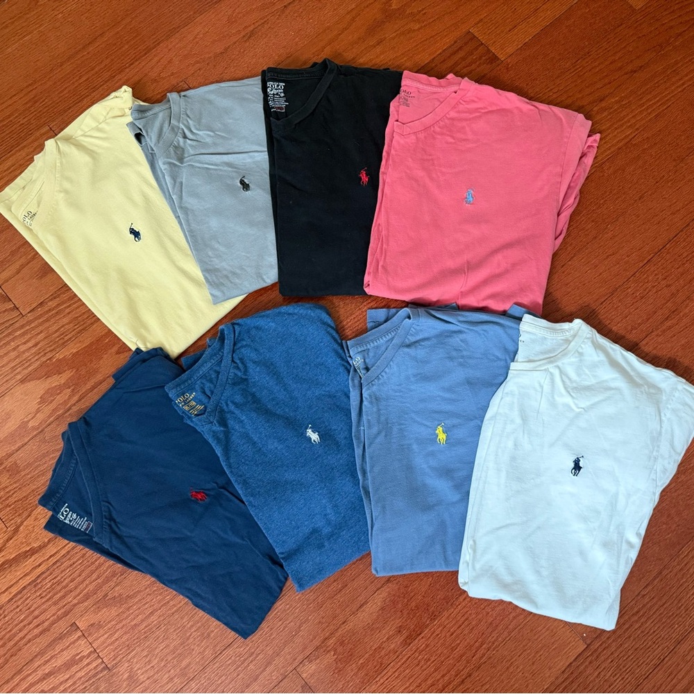 Lot of 8 - Polo by Ralph Lauren Men’s Tees XL